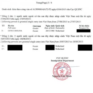 Voorbeeld Visum Approval Letter